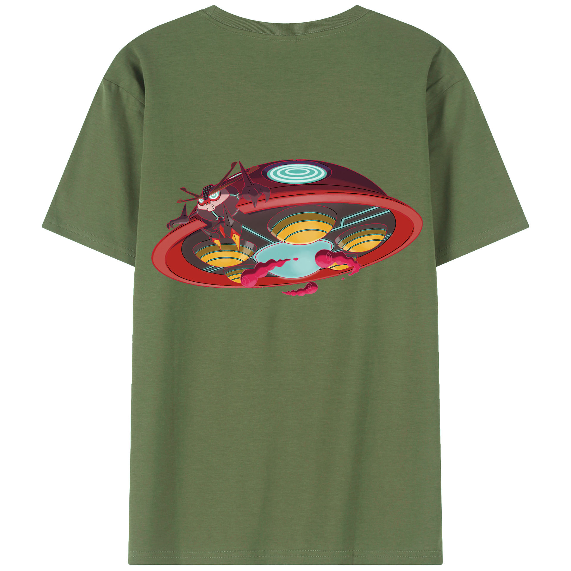 （画像用） ポケットモンスター Pokémon 綿100％ メンズ半袖Tシャツ（バックプリント） 通気性